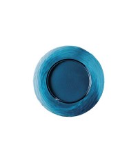 Water Glass Service Plate Blue